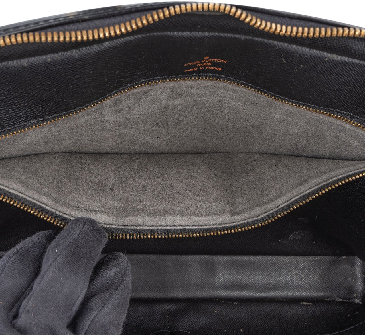 Louis Vuitton Louis Vuitton Noir Epi Leather Porte-Documents Business Handbag Zwart