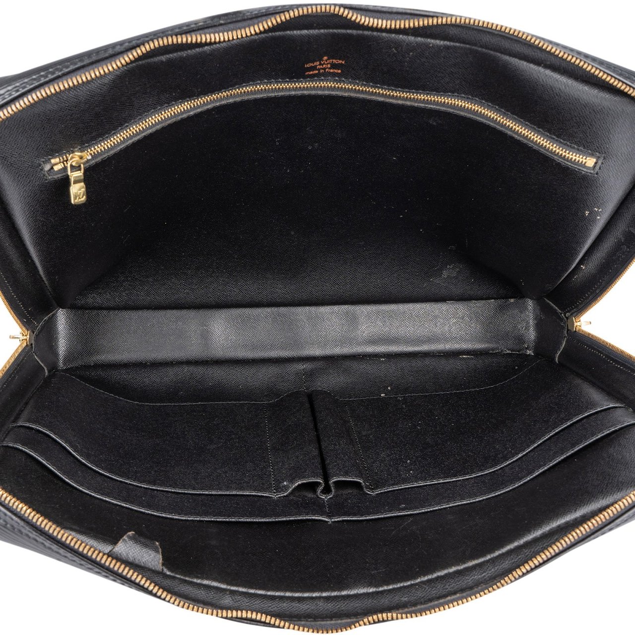 Louis Vuitton Louis Vuitton Noir Epi Leather Porte-Documents Business Handbag Zwart