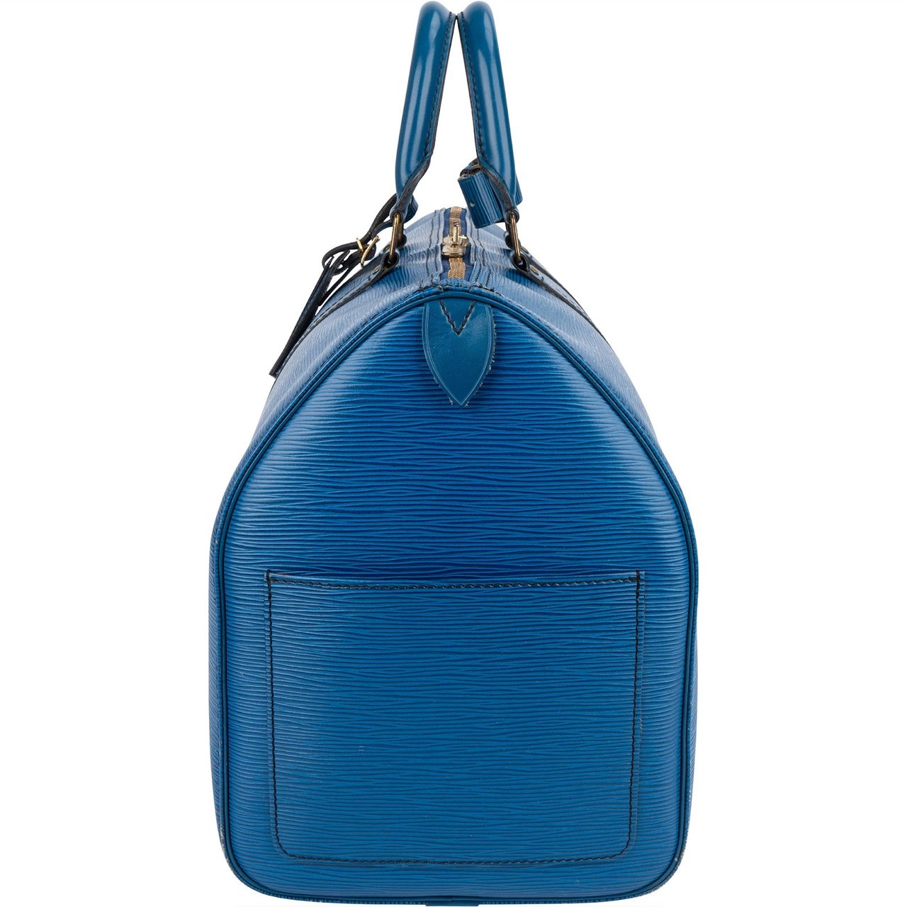 Louis Vuitton Louis Vuitton Blue Epi Leather Keepall 45 Travel Bag Blauw