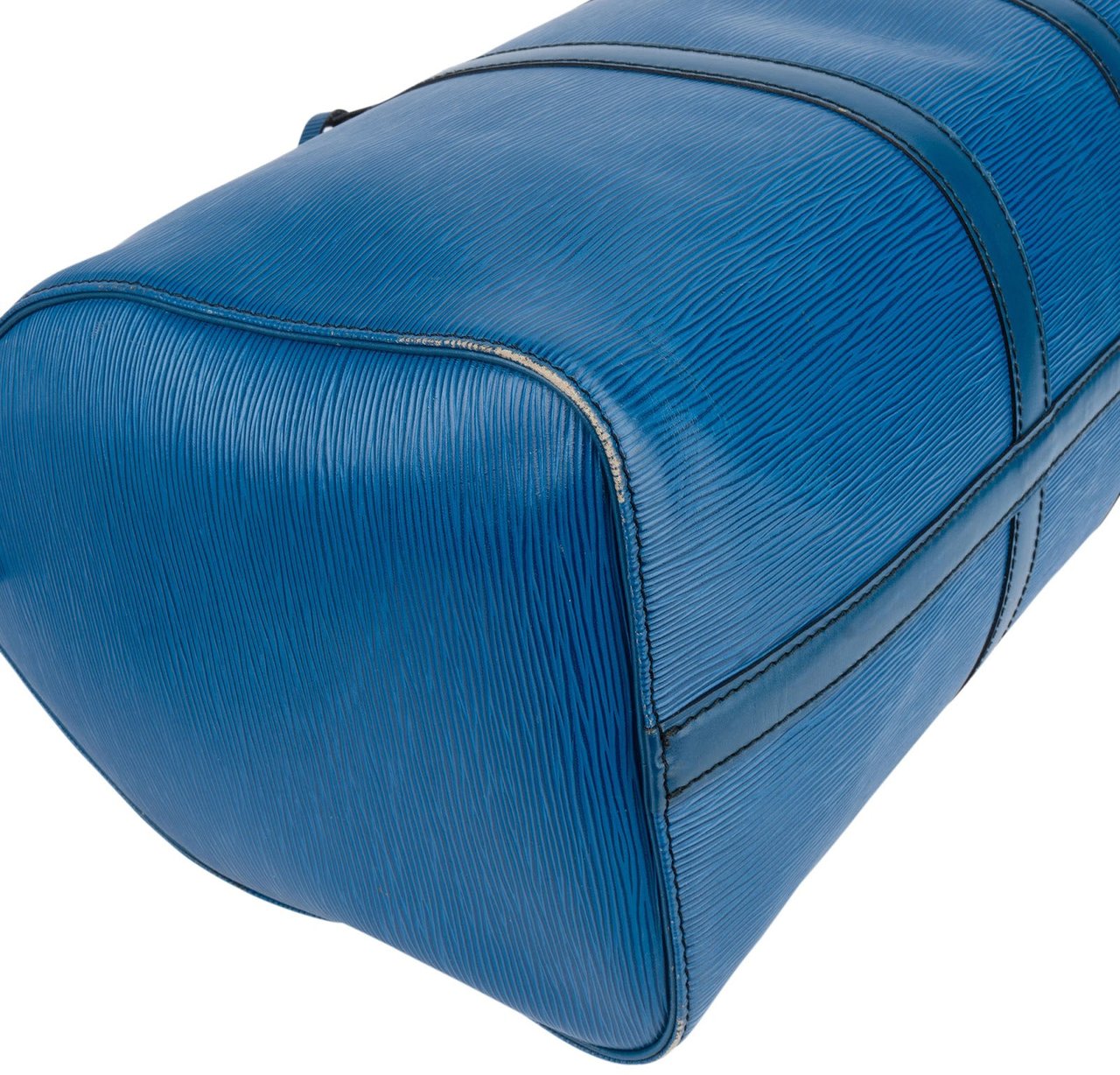 Louis Vuitton Louis Vuitton Blue Epi Leather Keepall 45 Travel Bag Blauw