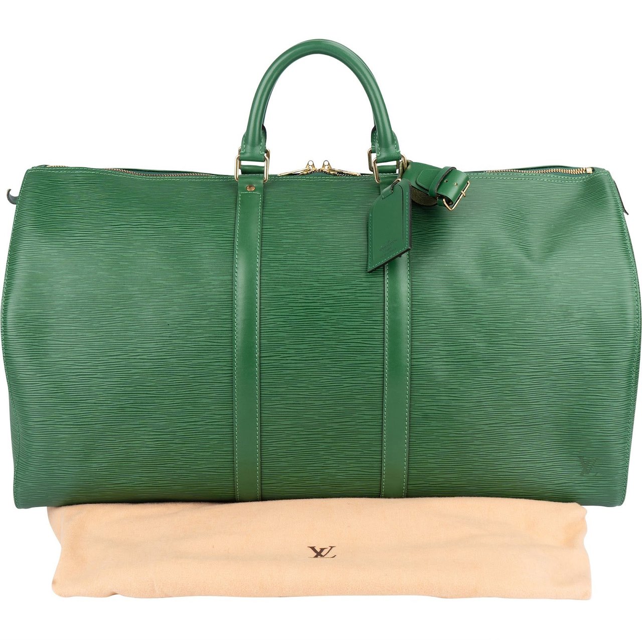 Louis Vuitton Louis Vuitton Green Epi Leather Keepall 55 Travel Bag Groen
