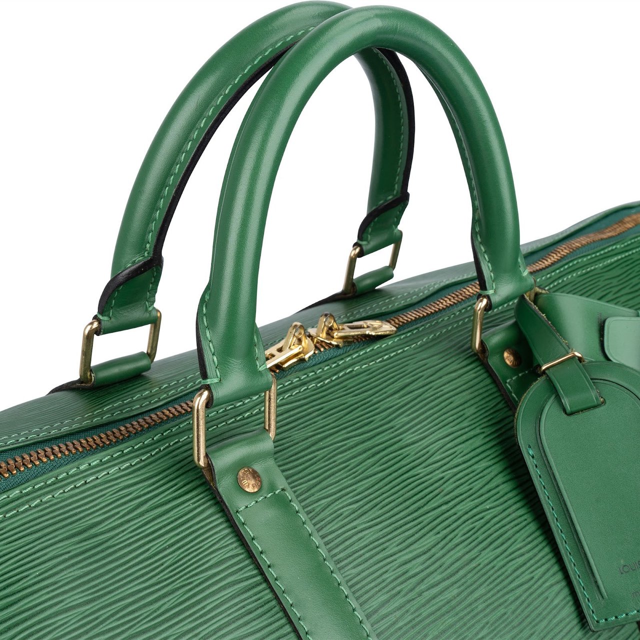 Louis Vuitton Louis Vuitton Green Epi Leather Keepall 55 Travel Bag Groen