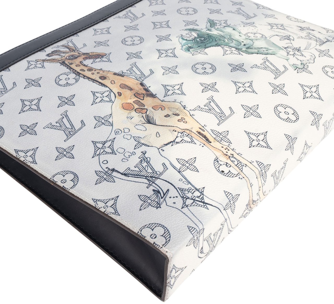 Louis Vuitton Louis Vuitton Monogram Savane Ink Dune Chapman Pochette GM Clutch Wit