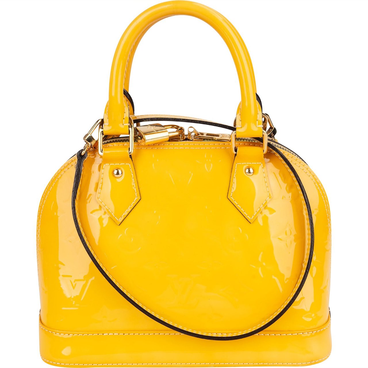 Louis Vuitton Louis Vuitton Monogram Yellow Vernis  Alma BB Handbag Geel