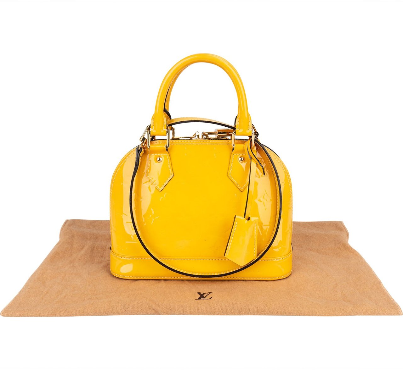 Louis Vuitton Louis Vuitton Monogram Yellow Vernis  Alma BB Handbag Geel