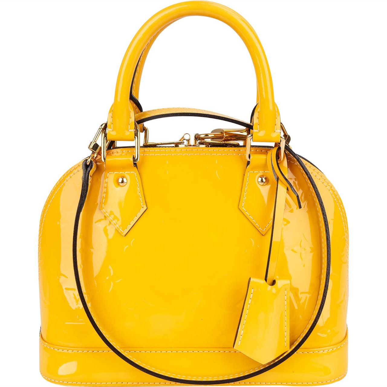 Louis Vuitton Louis Vuitton Monogram Yellow Vernis  Alma BB Handbag Geel