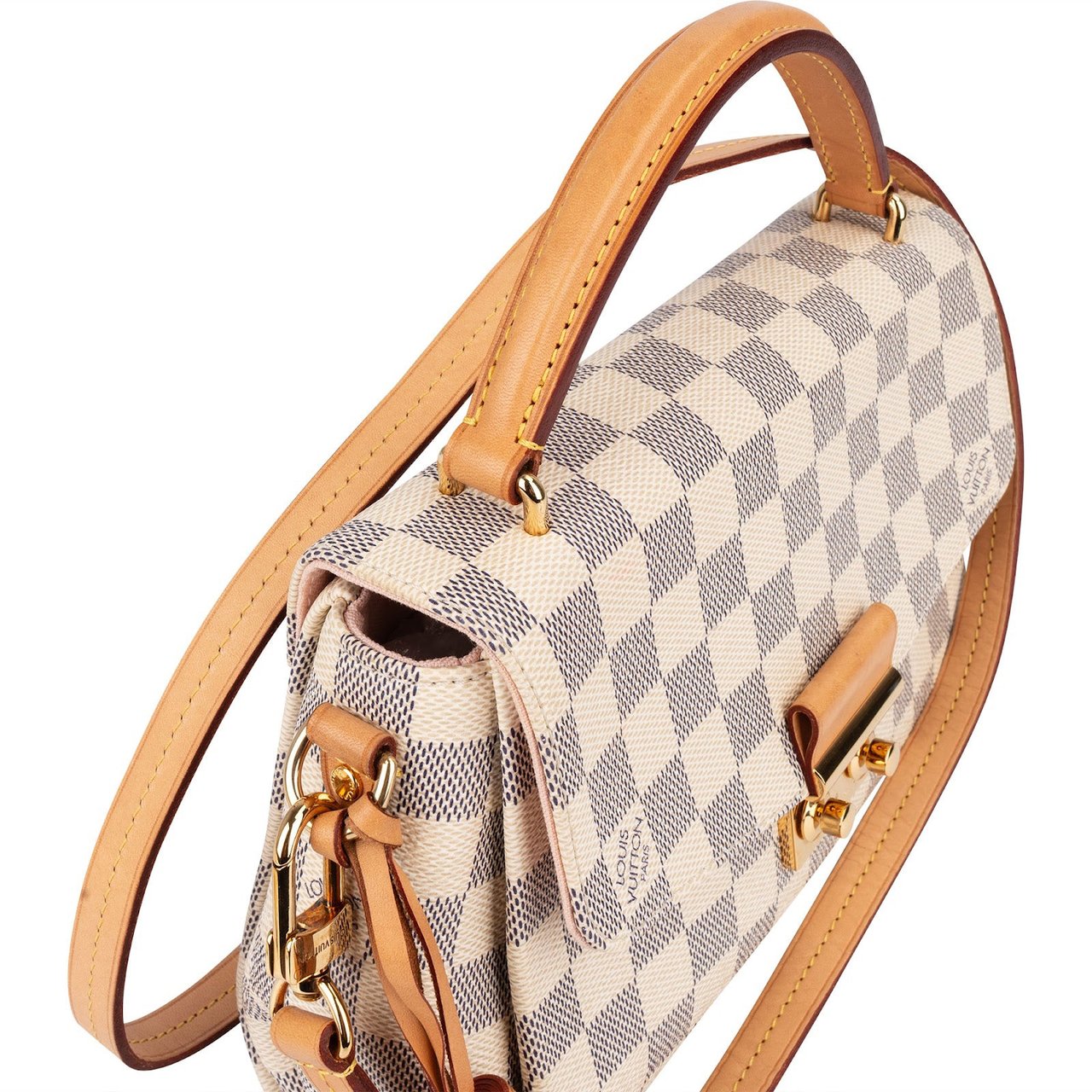 Louis Vuitton Louis Vuitton Monogram Damier Azur Croisette Handbag Wit