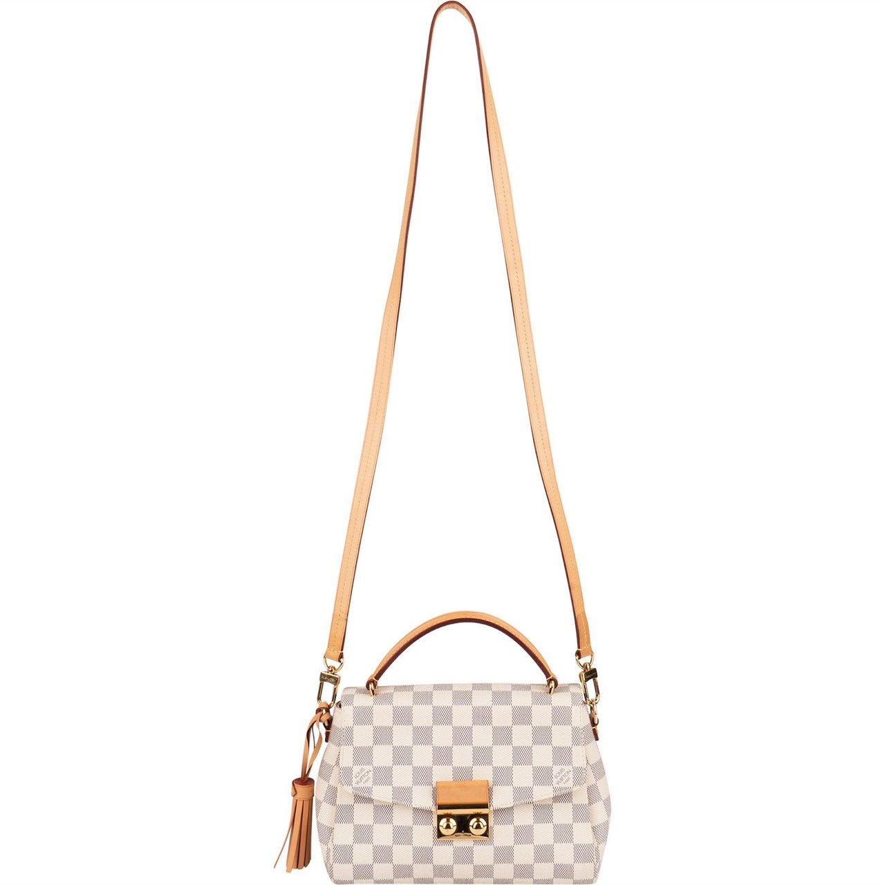 Louis Vuitton Louis Vuitton Monogram Damier Azur Croisette Handbag Wit