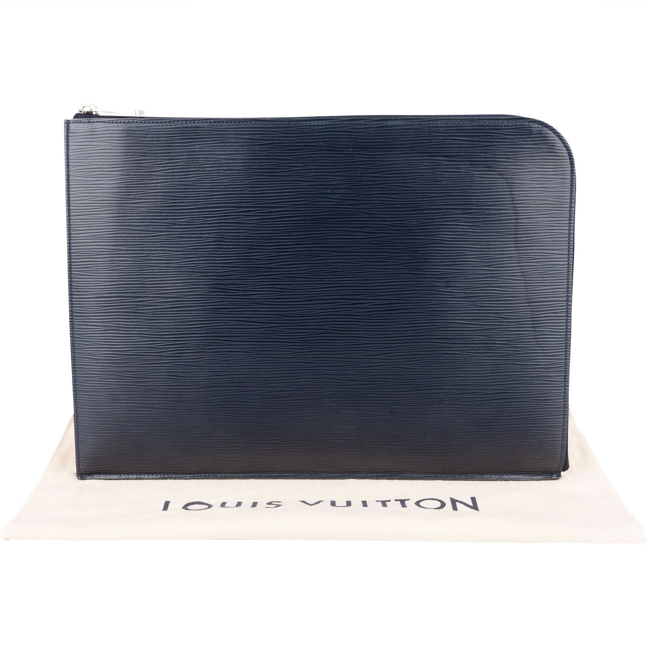 Louis Vuitton Blue Epi Leather Pochette Jour Laptop Clutch Navy