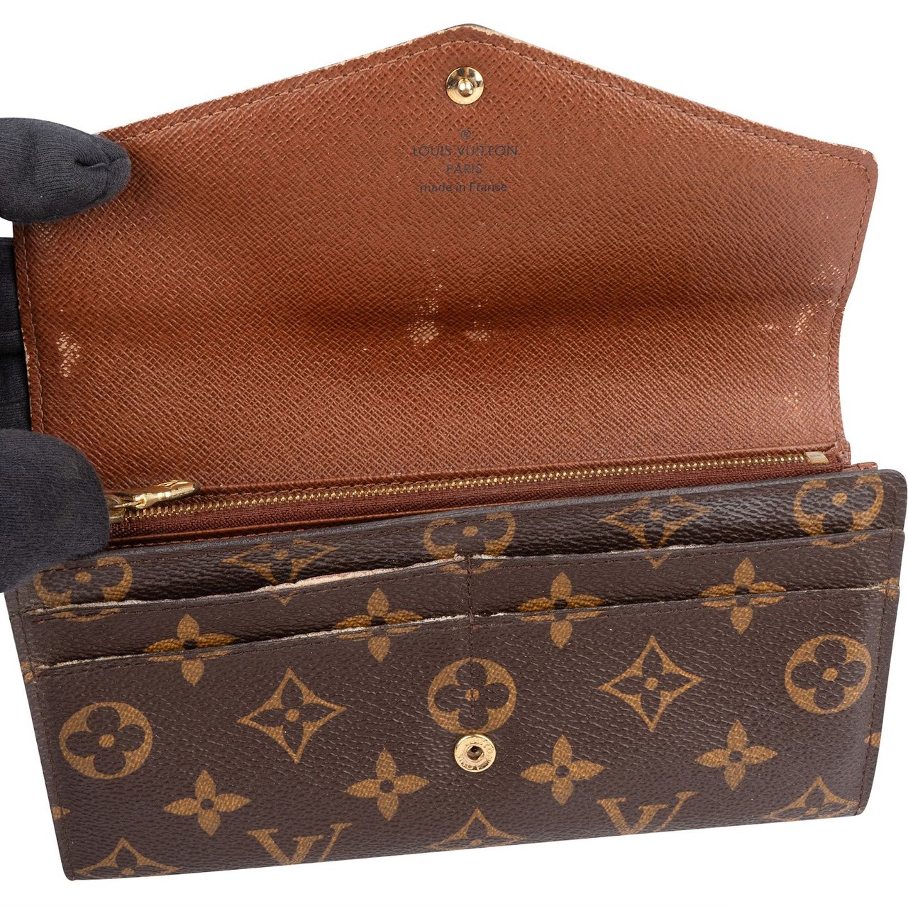 Louis Vuitton Louis Vuitton Monogram Canvas Sarah Wallet Bruin
