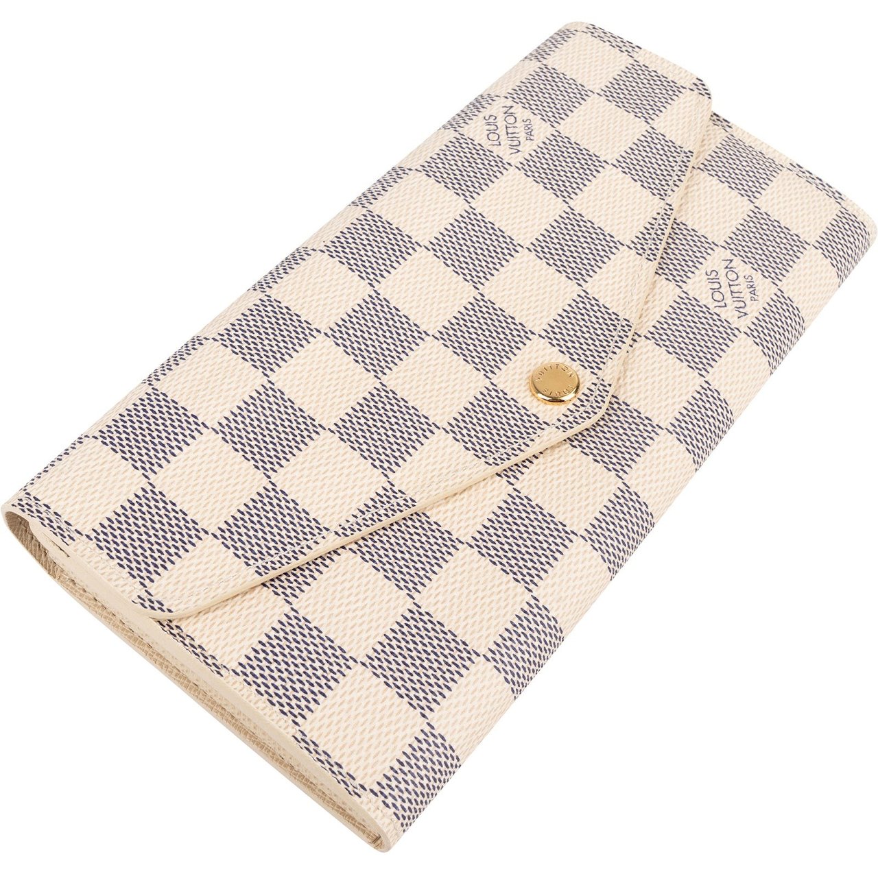Louis Vuitton Monogram Damier Azur Sarah Wallet Wit