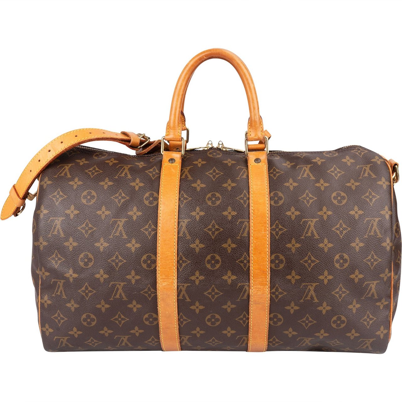 Louis Vuitton Louis Vuitton Monogram Canvas Keepall 45 Bandoulière Travel Bag Bruin