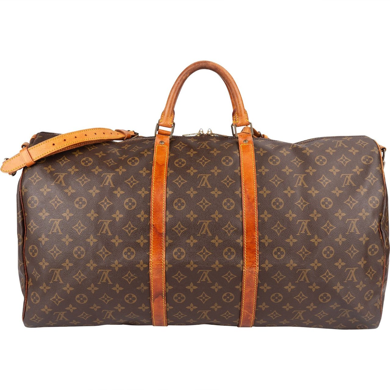 Louis Vuitton Louis Vuitton Monogram Canvas Keepall 60 Bandoulière Travel Bag Bruin