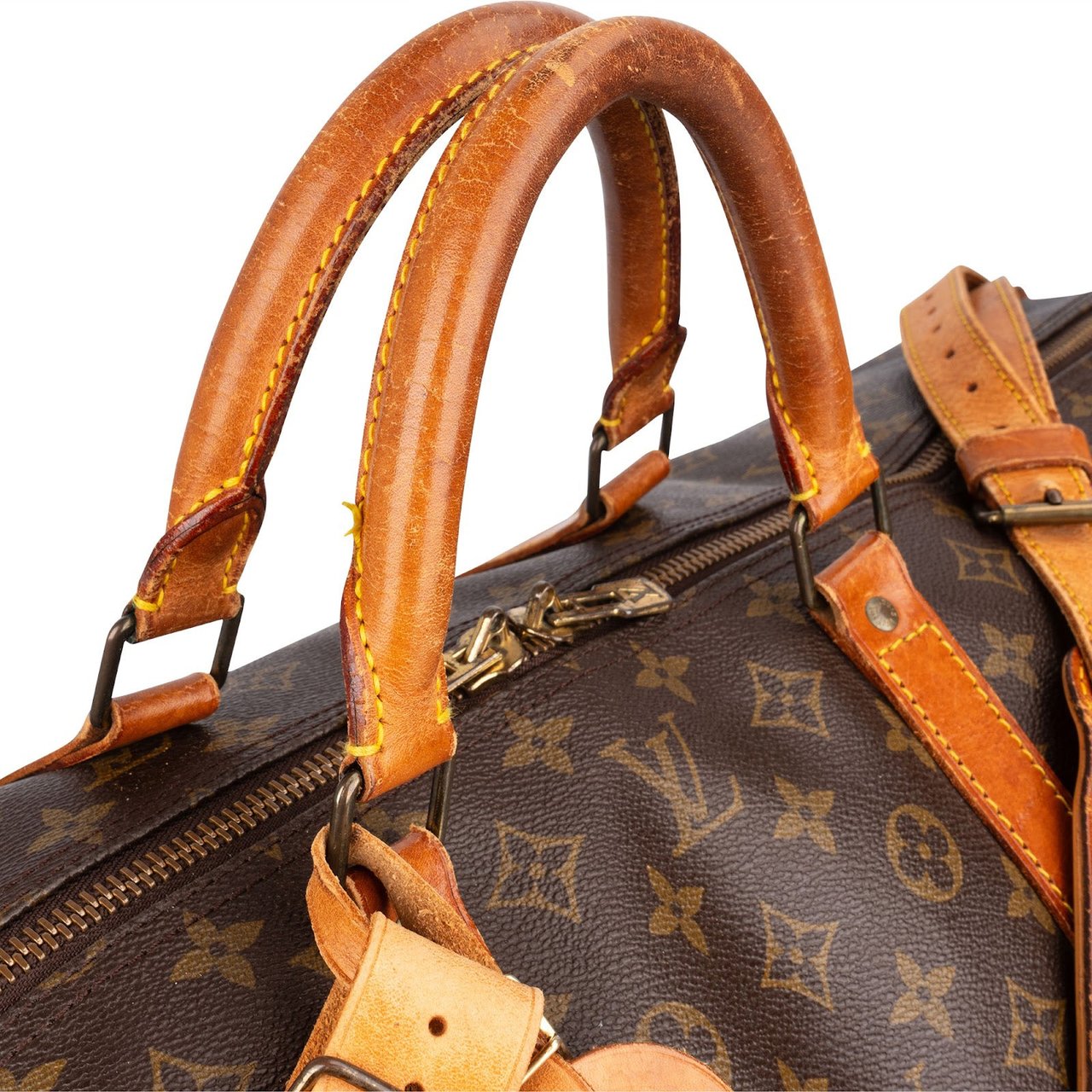 Louis Vuitton Louis Vuitton Monogram Canvas Keepall 60 Bandoulière Travel Bag Bruin