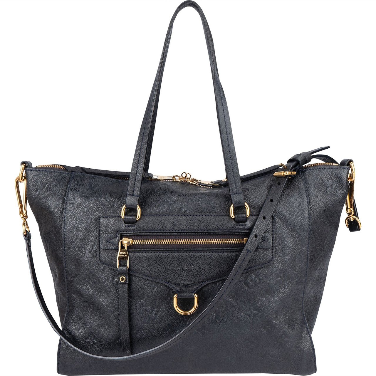 Louis Vuitton Louis Vuitton Leather Monogram Empreinte Lumineuse PM Shoulder Bag Blauw