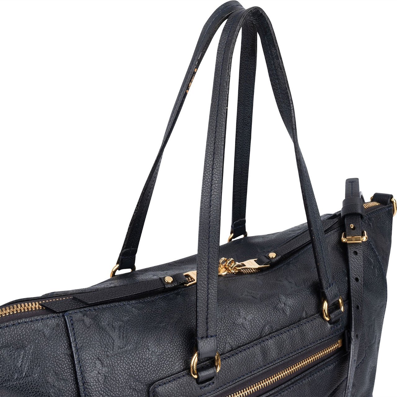 Louis Vuitton Louis Vuitton Leather Monogram Empreinte Lumineuse PM Shoulder Bag Blauw