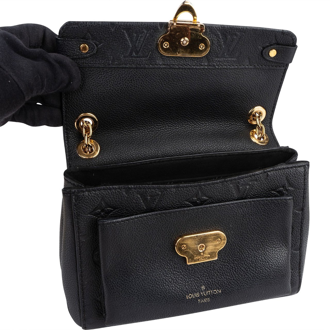 Louis Vuitton Louis Vuitton Leather Monogram Empreinte Vavin BB Crossbody Bag Zwart