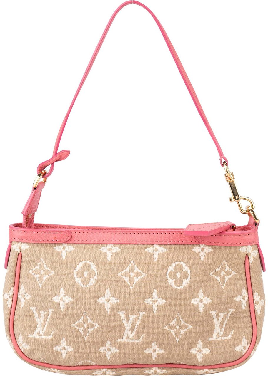 Louis Vuitton Louis Vuitton Denim Monogram Sabbia Rose Pochette Accessoire Handbag Divers