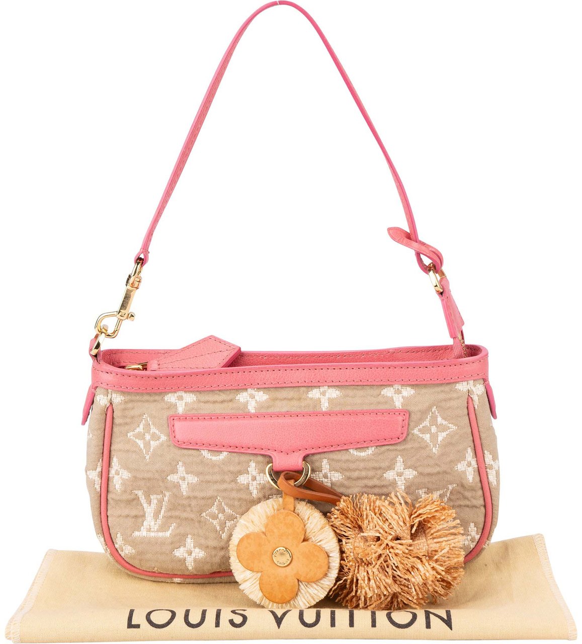 Louis Vuitton Louis Vuitton Denim Monogram Sabbia Rose Pochette Accessoire Handbag Divers