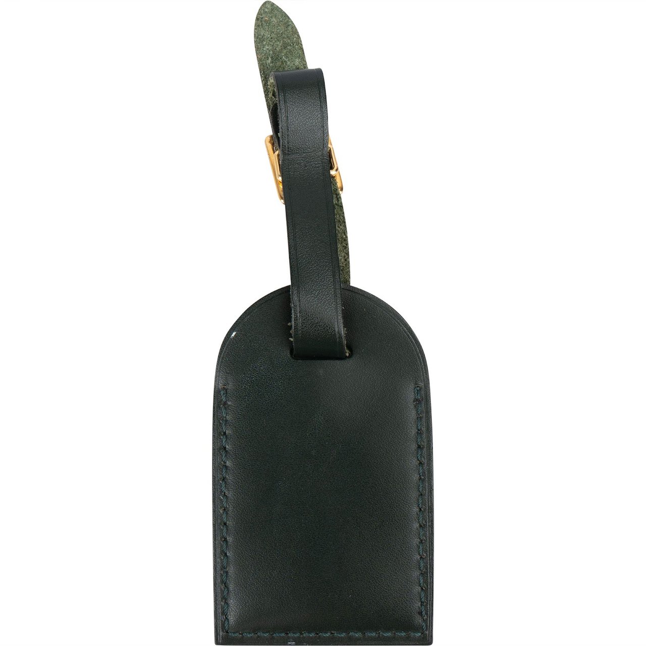 Louis Vuitton Louis Vuitton Green Leather Luggage Tag Groen