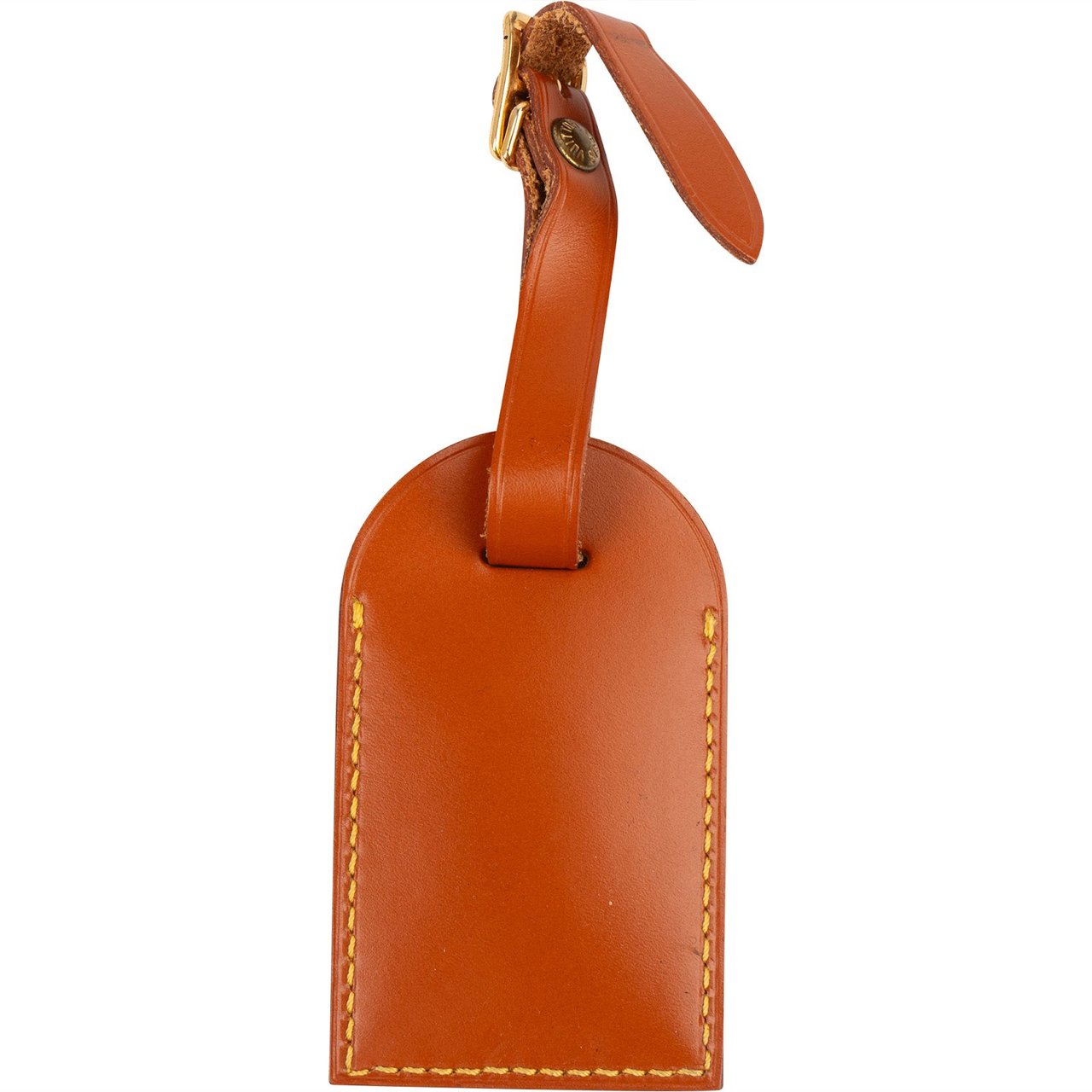 Louis Vuitton Louis Vuitton Cognac Leather Luggage Tag Bruin