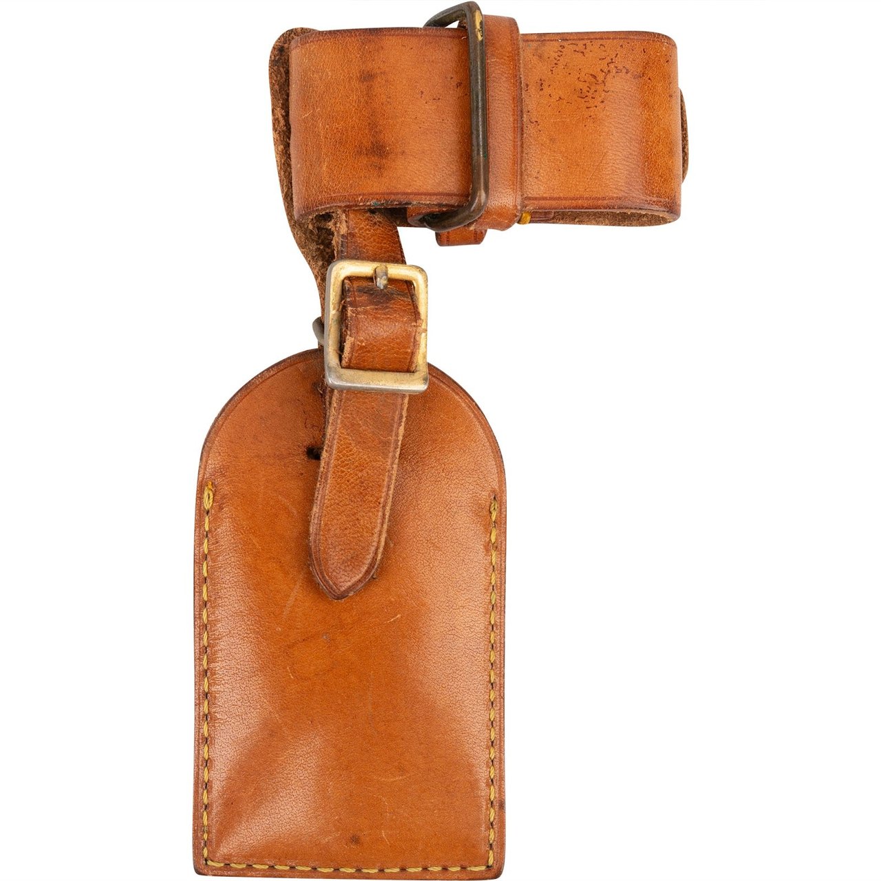 Louis Vuitton Louis Vuitton Brown Leather Luggage Tag Set Bruin