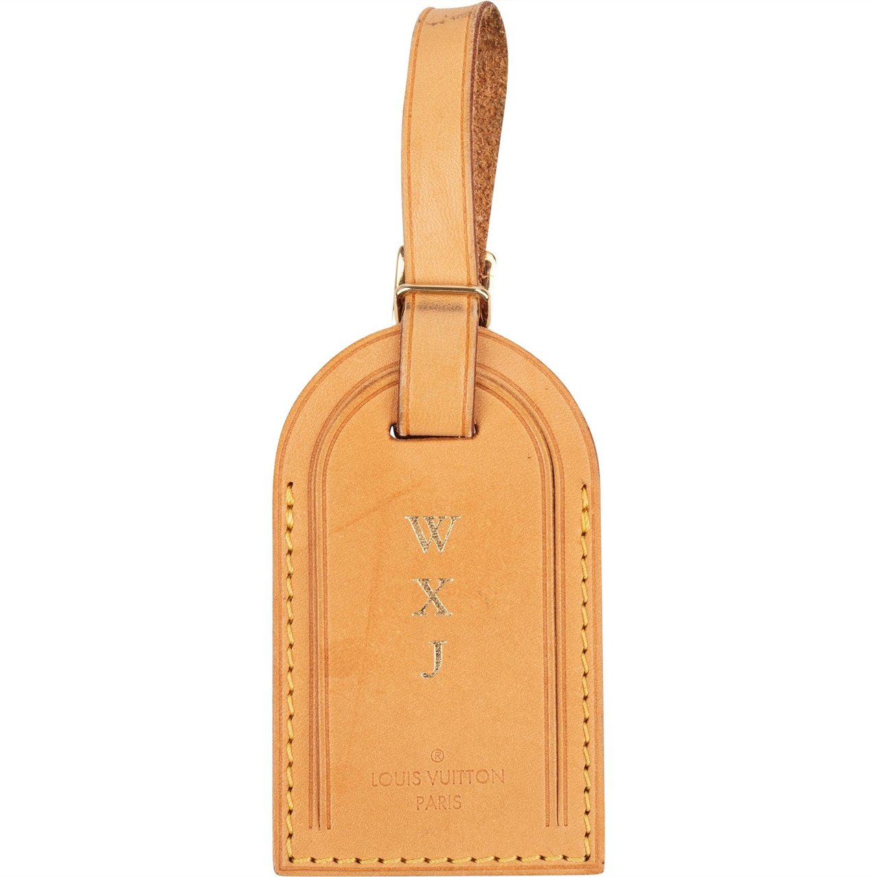 Louis Vuitton Louis Vuitton Vachetta Leather Luggage Tag (WXJ) Neutraal