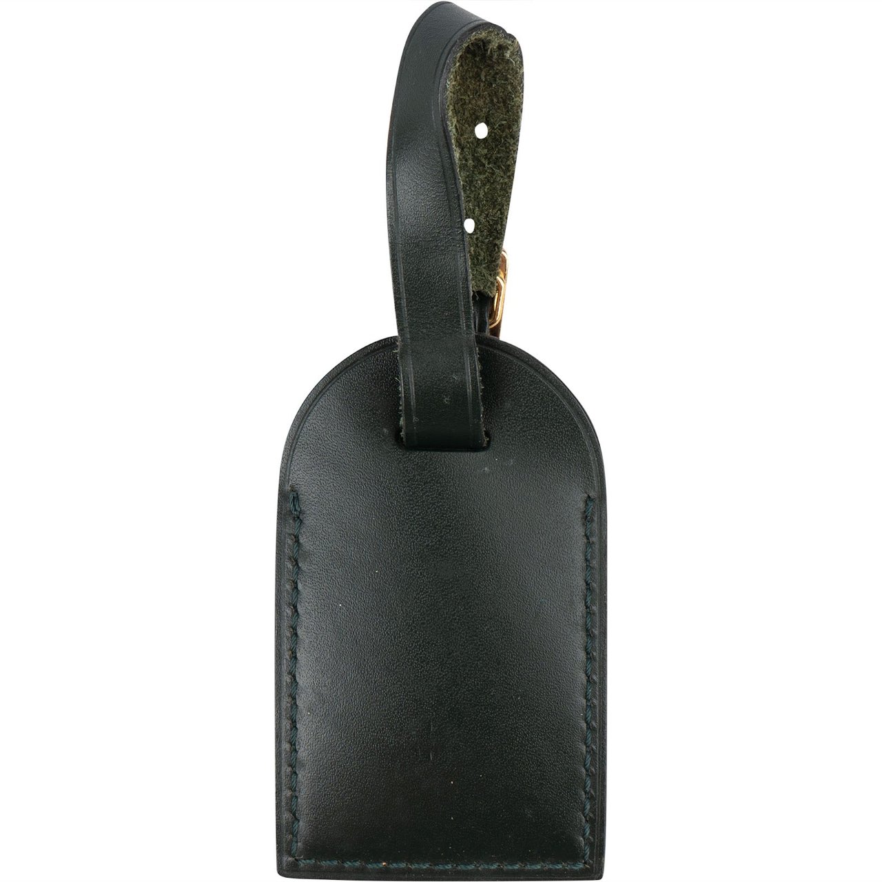 Louis Vuitton Louis Vuitton Dark Green Leather Luggage Tag Donkergroen