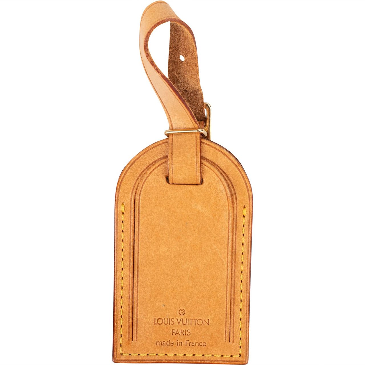 Louis Vuitton Vachetta Leather Luggage Tag Bruin