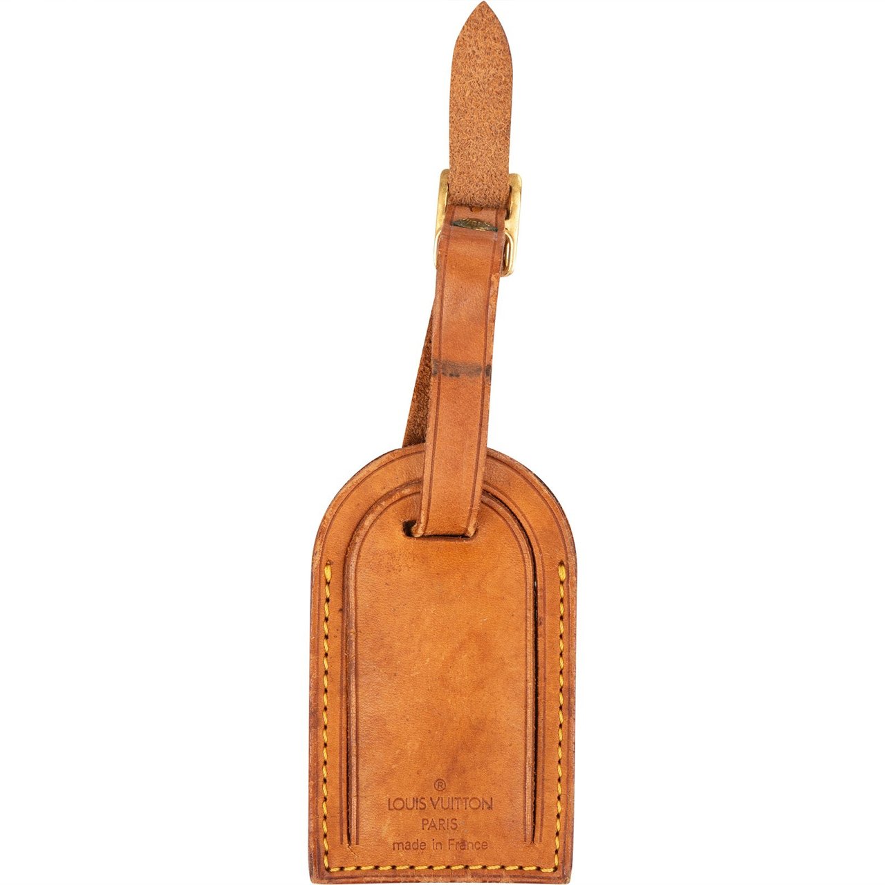 Louis Vuitton Vachetta Leather Luggage Tag Bruin