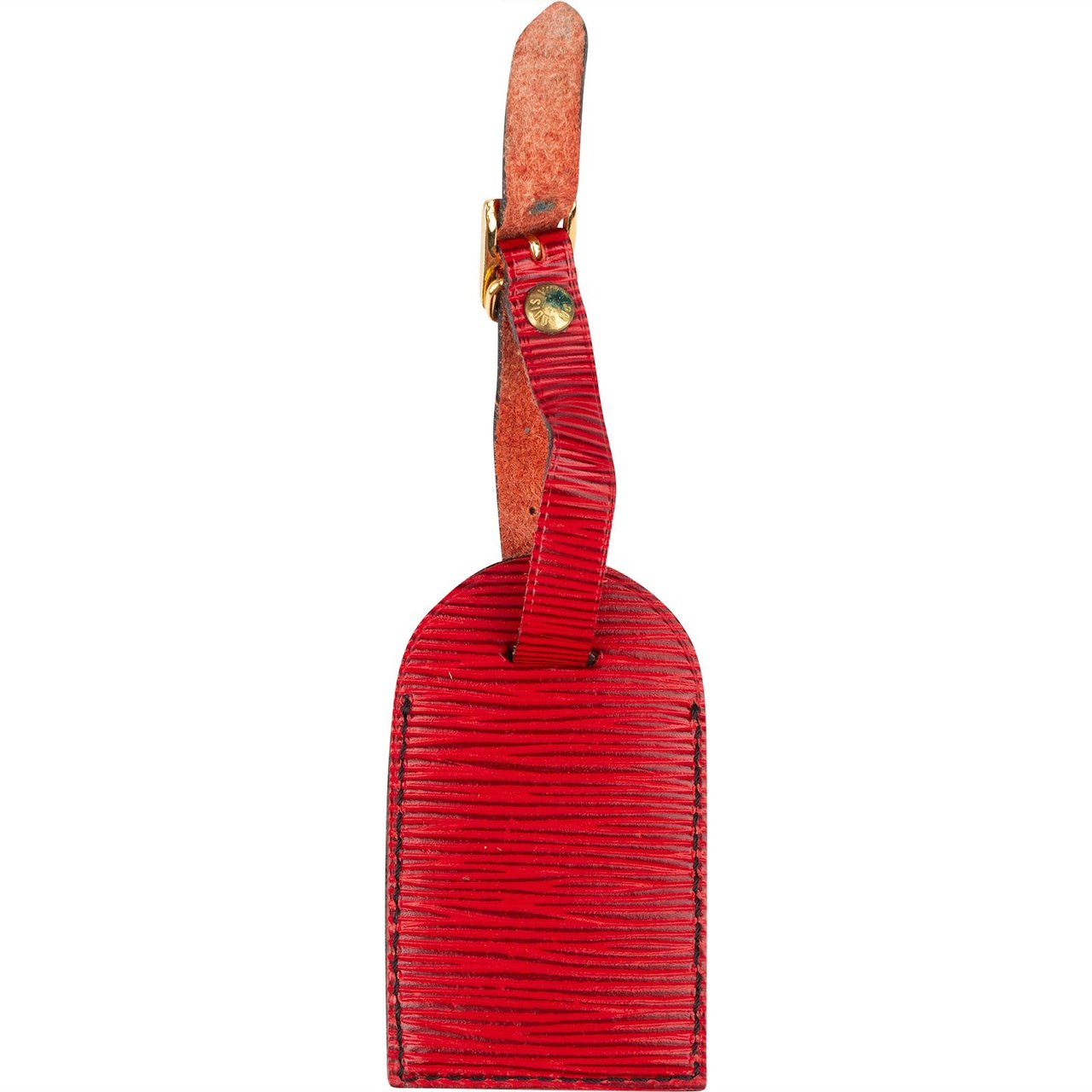Louis Vuitton Louis Vuitton Red Epi Leather Luggage Tag Rood