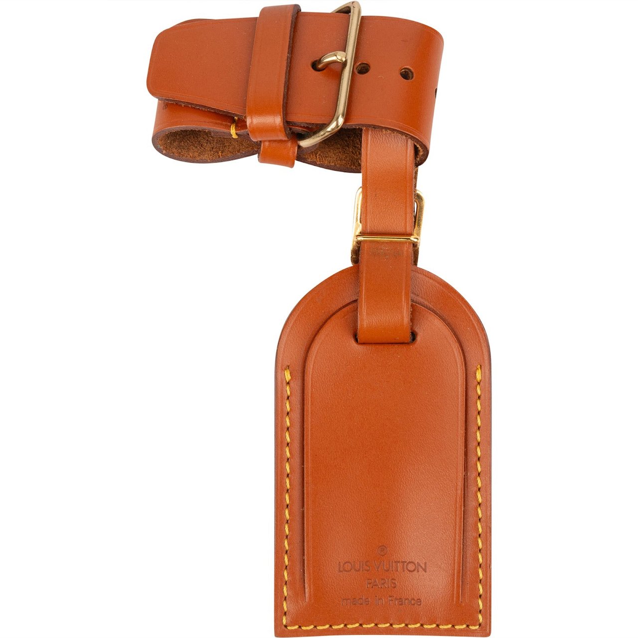 Louis Vuitton Louis Vuitton Brown Leather Luggage Tag Set Bruin