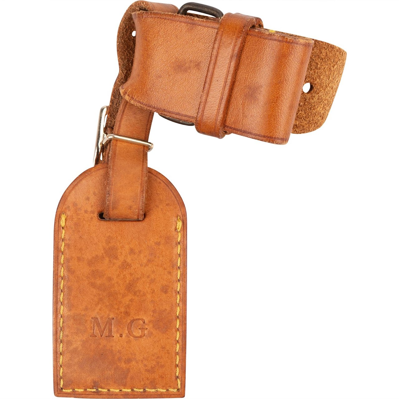 Louis Vuitton Vachetta Leather Luggage Tag Set (M.G) Bruin