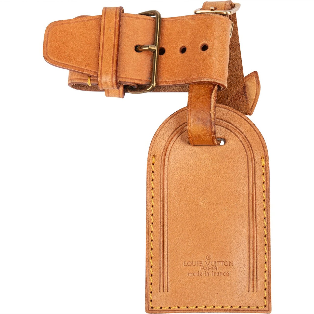 Louis Vuitton Louis Vuitton Vachetta Leather Luggage Tag Set Bruin