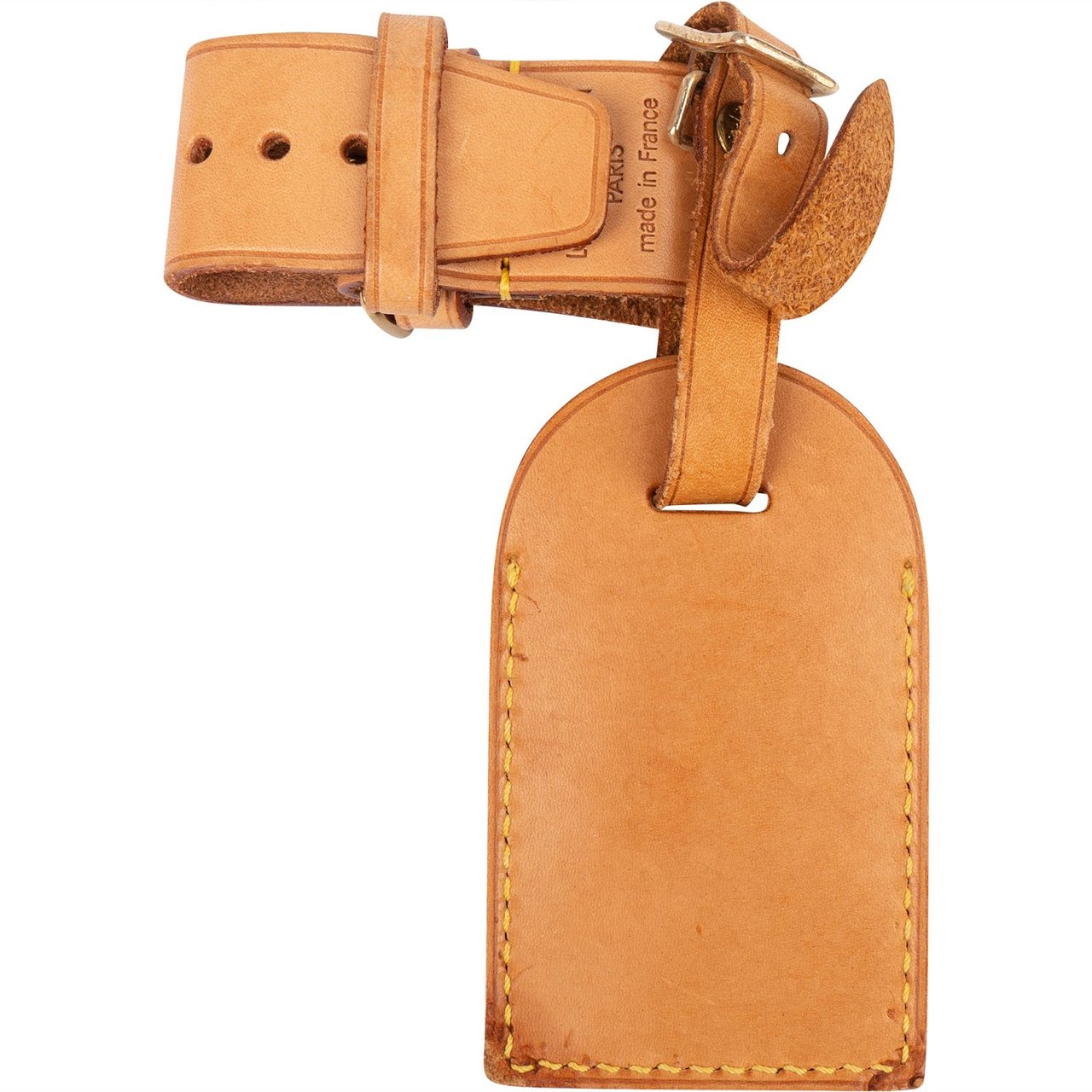 Louis Vuitton Louis Vuitton Vachetta Leather Luggage Tag Set (E.K) Bruin