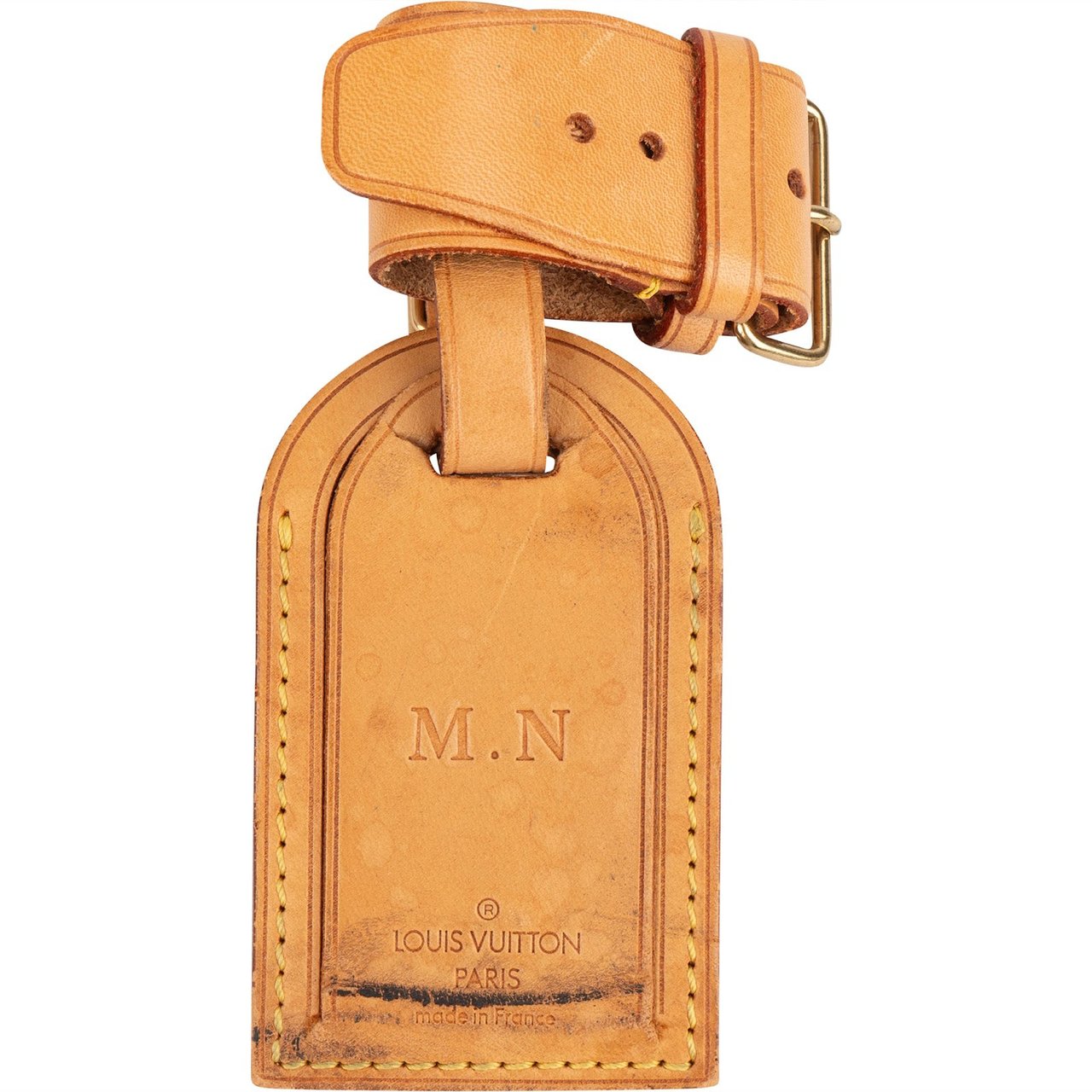 Louis Vuitton Vachetta Leather Luggage Tag Set (M.N) Bruin