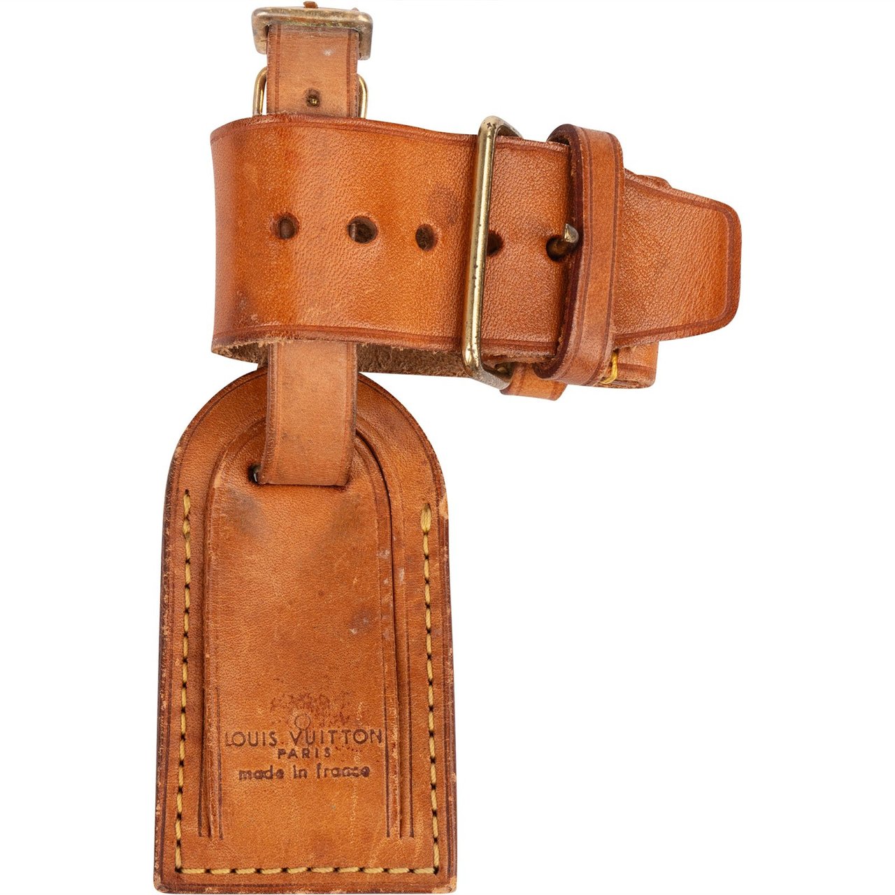 Louis Vuitton Vachetta Leather Luggage Tag Set Bruin