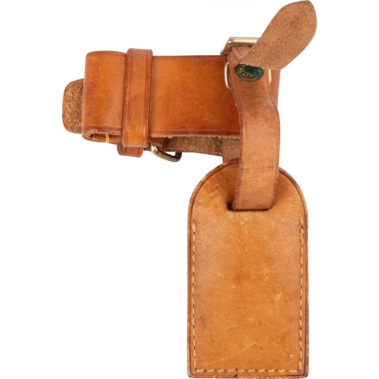 Louis Vuitton Vachetta Leather Luggage Tag Set Bruin