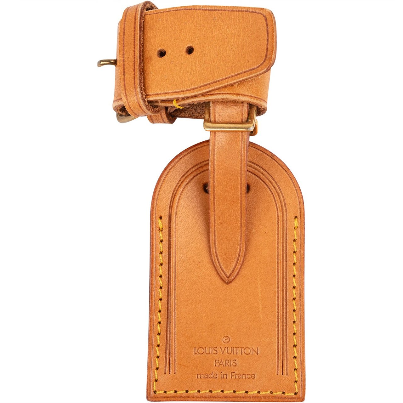 Louis Vuitton Louis Vuitton Vachetta Leather Luggage Tag Set Bruin