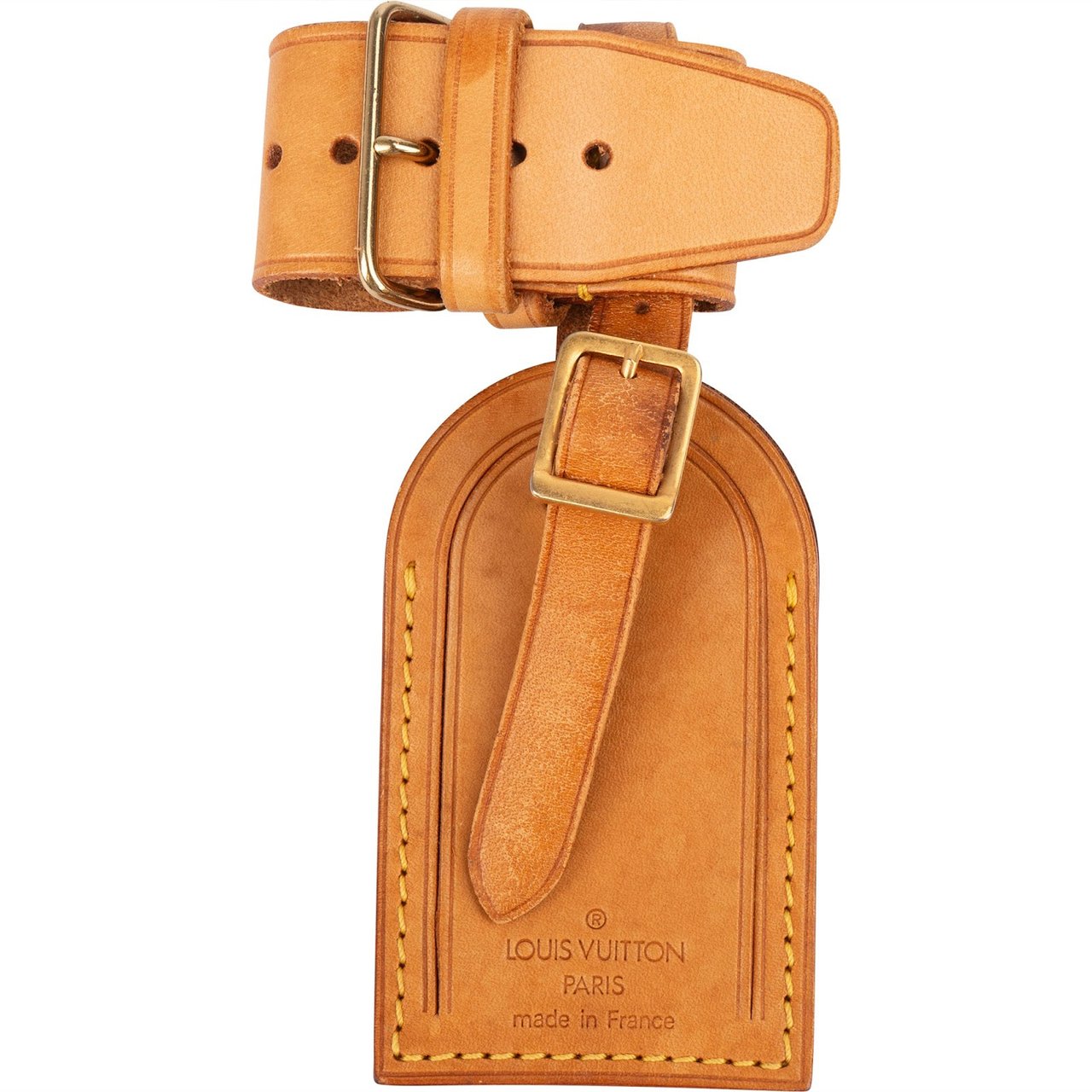 Louis Vuitton Louis Vuitton Vachetta Leather Luggage Tag Set Bruin