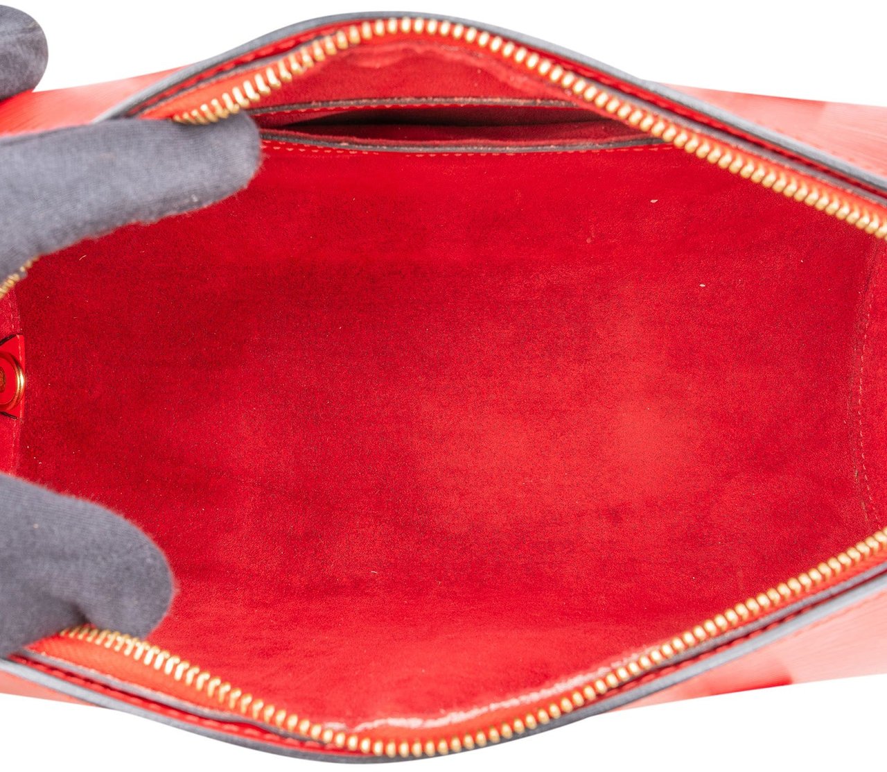 Louis Vuitton Louis Vuitton Red Epi Leather Soufflot Handbag Rood