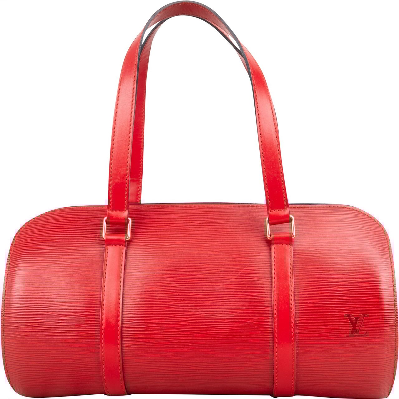Louis Vuitton Louis Vuitton Red Epi Leather Soufflot Handbag Rood