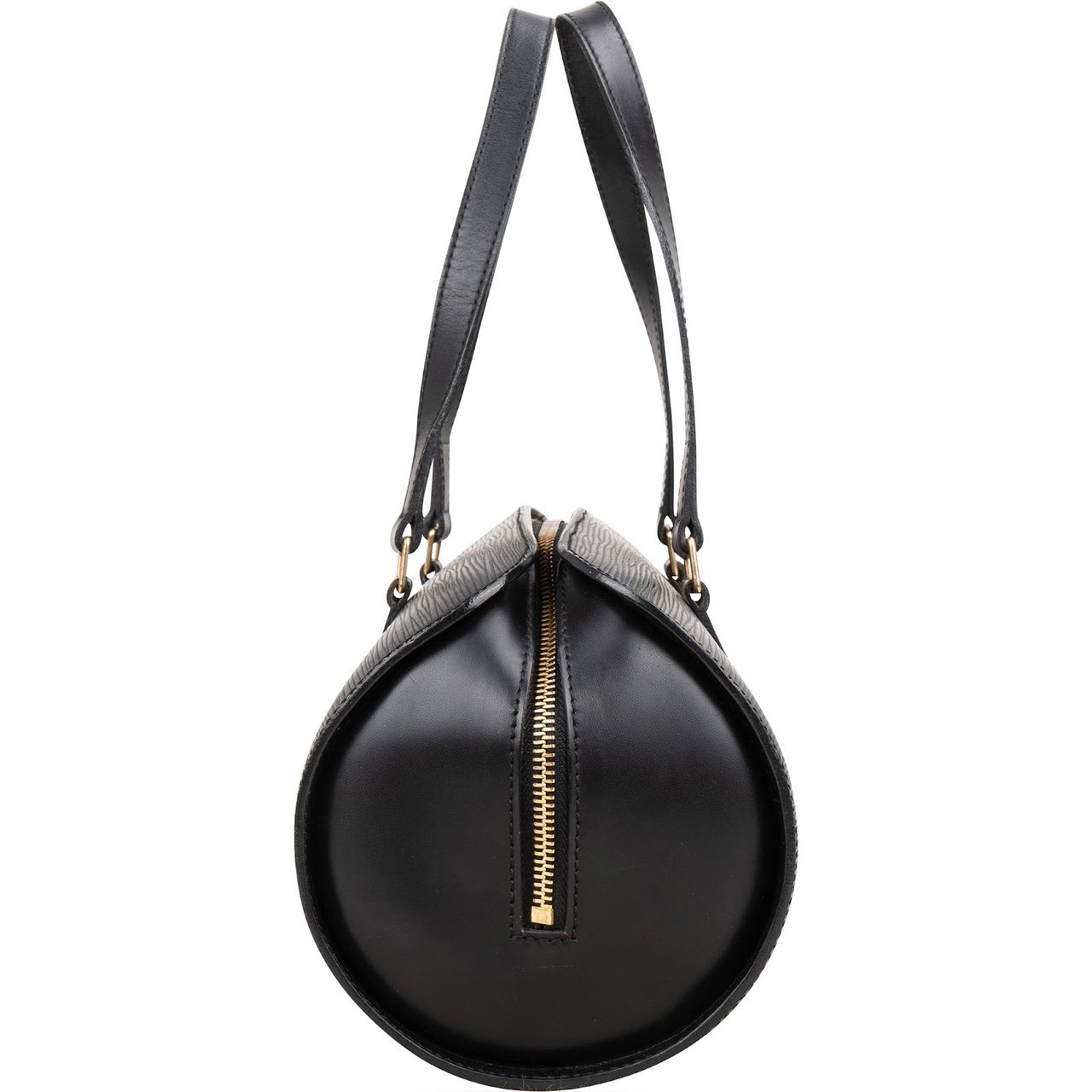 Louis Vuitton Louis Vuitton Noir Epi Leather Soufflot Handbag Zwart