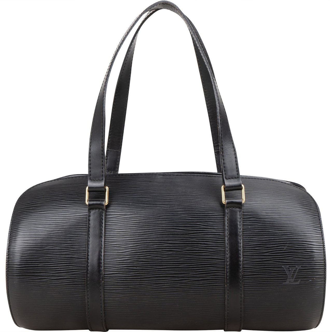 Louis Vuitton Louis Vuitton Noir Epi Leather Soufflot Handbag Zwart