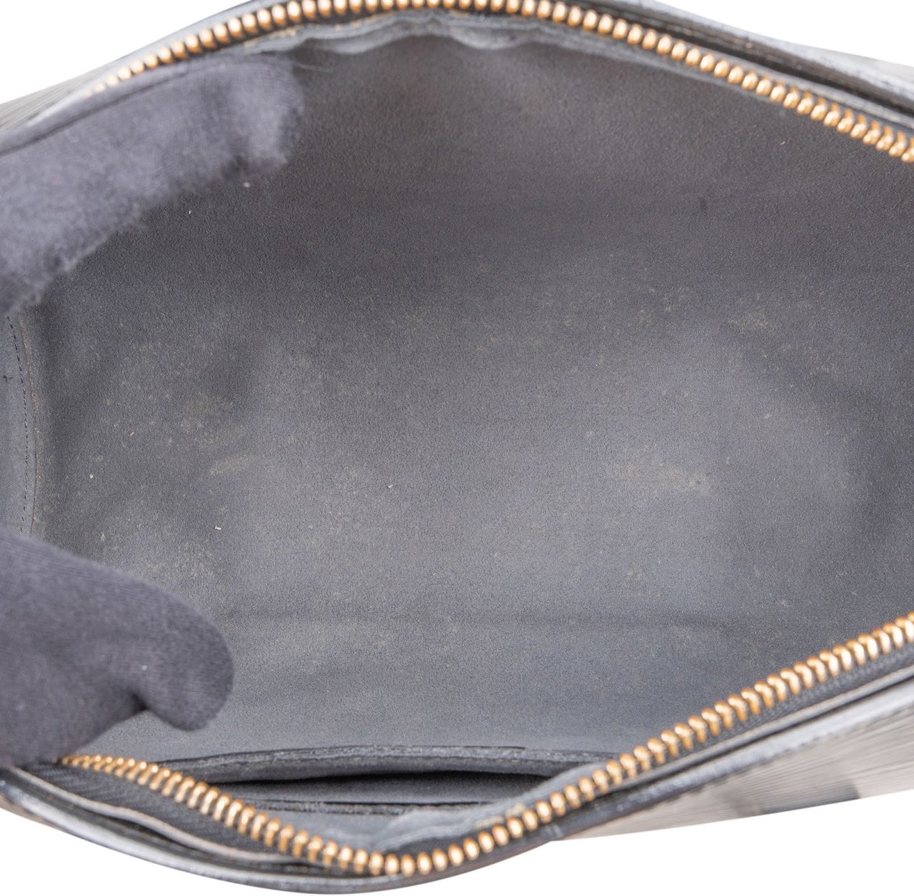 Louis Vuitton Louis Vuitton Noir Epi Leather Soufflot Handbag Zwart