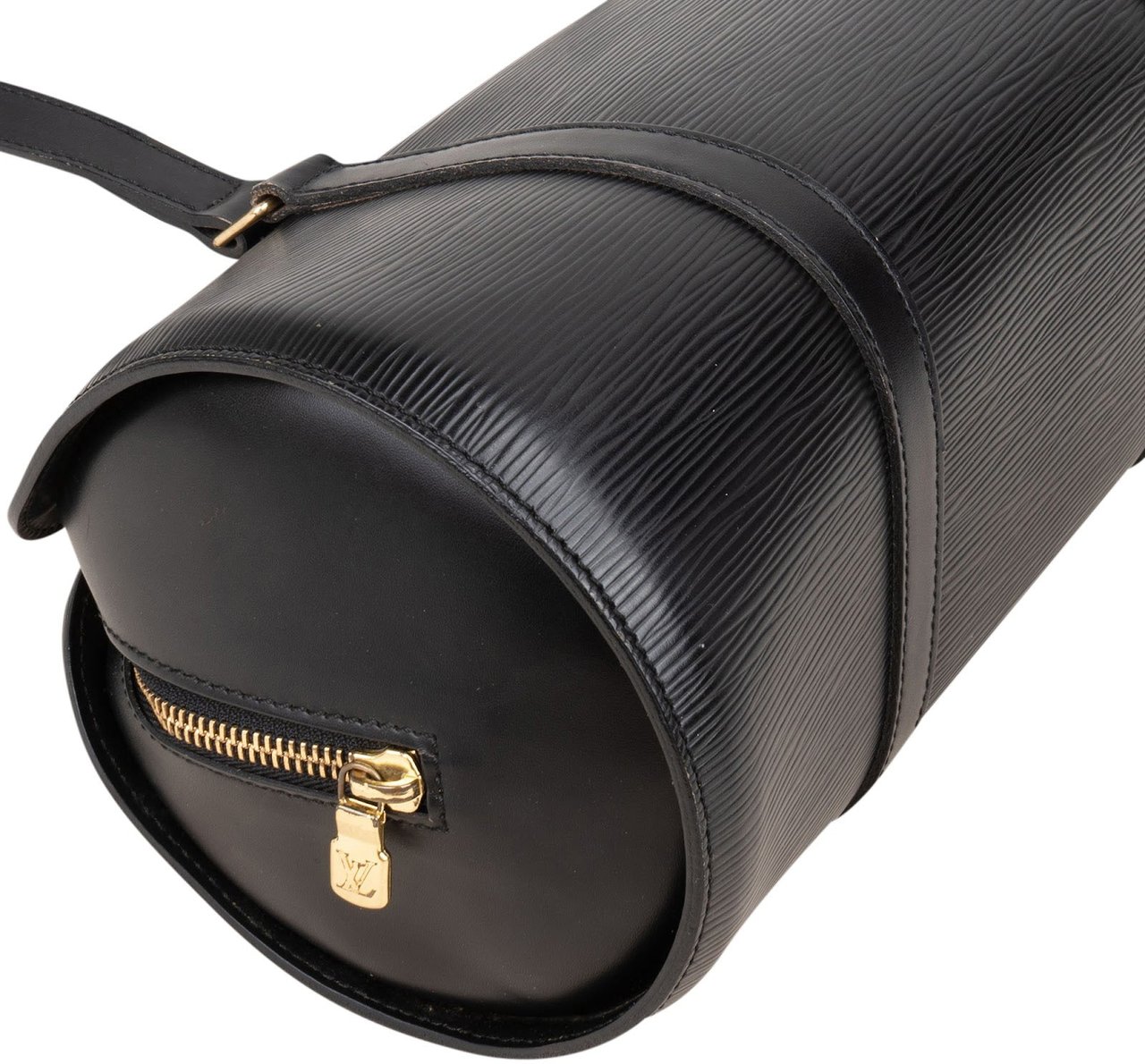 Louis Vuitton Louis Vuitton Noir Epi Leather Soufflot Handbag Zwart