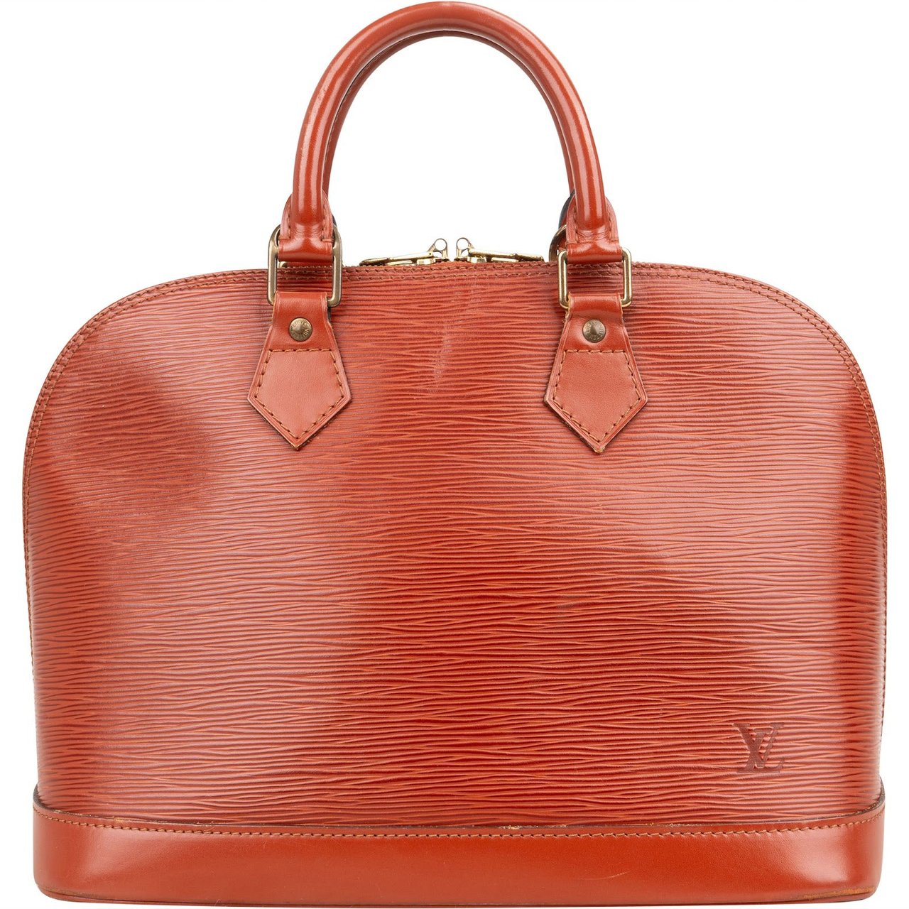 Louis Vuitton Louis Vuitton Cognac Epi Leather Alma PM Handbag Bruin