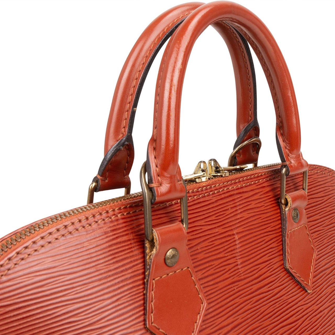 Louis Vuitton Louis Vuitton Cognac Epi Leather Alma PM Handbag Bruin