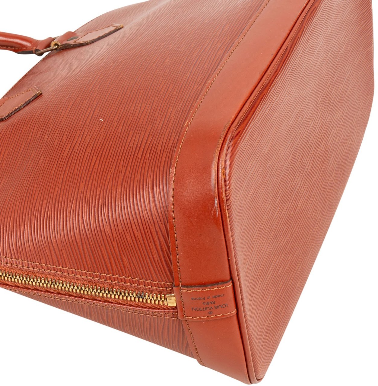 Louis Vuitton Louis Vuitton Cognac Epi Leather Alma PM Handbag Bruin