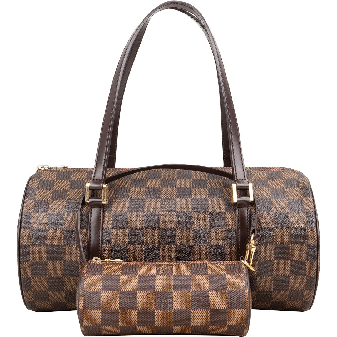 Louis Vuitton Monogram Damier Ebene Canvas Papillon Set Handbag Bruin